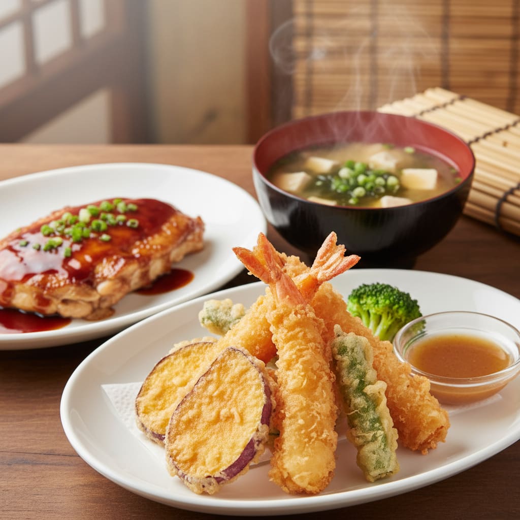 Tempura and Japanese hot dishes